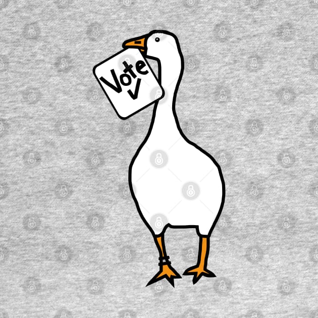 White Goose with Stolen Vote Message by ellenhenryart